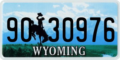 WY license plate 9030976