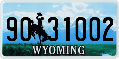WY license plate 9031002
