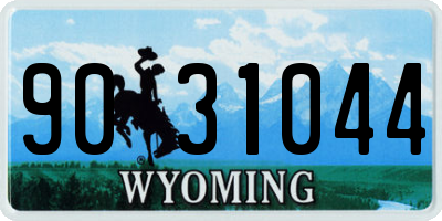 WY license plate 9031044