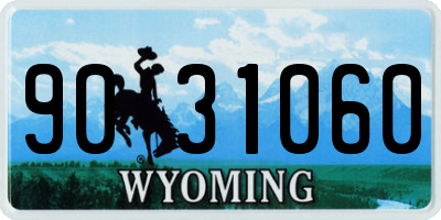 WY license plate 9031060