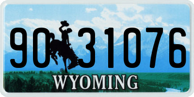 WY license plate 9031076
