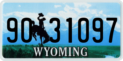 WY license plate 9031097