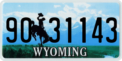 WY license plate 9031143