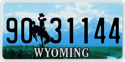 WY license plate 9031144