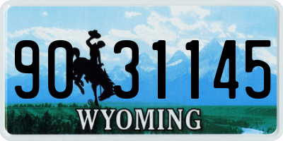 WY license plate 9031145