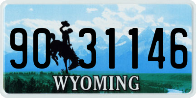 WY license plate 9031146