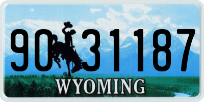WY license plate 9031187