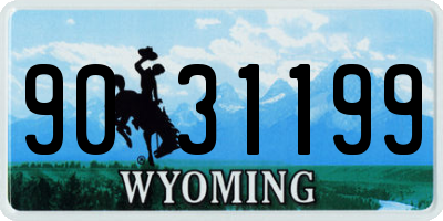 WY license plate 9031199