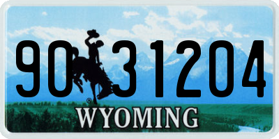 WY license plate 9031204