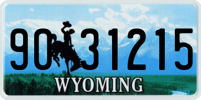 WY license plate 9031215