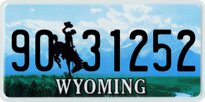 WY license plate 9031252