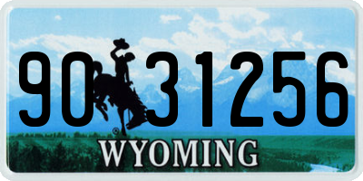 WY license plate 9031256