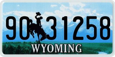WY license plate 9031258