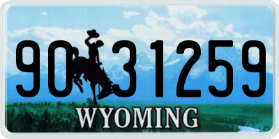 WY license plate 9031259