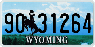 WY license plate 9031264
