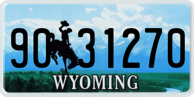 WY license plate 9031270