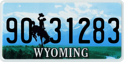 WY license plate 9031283