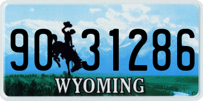 WY license plate 9031286