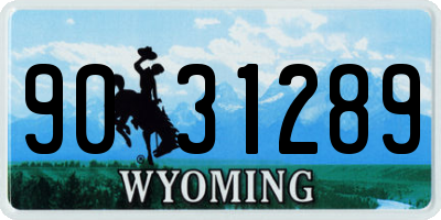 WY license plate 9031289
