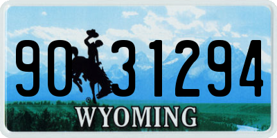 WY license plate 9031294