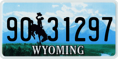 WY license plate 9031297