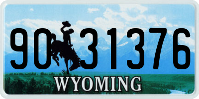 WY license plate 9031376