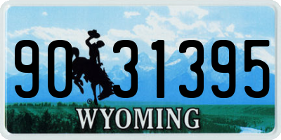WY license plate 9031395