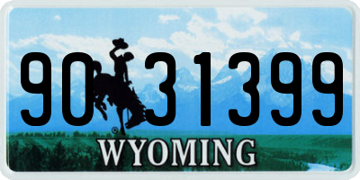 WY license plate 9031399
