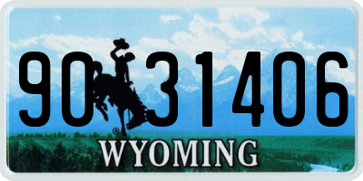 WY license plate 9031406