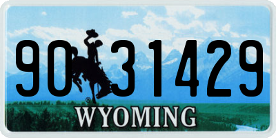 WY license plate 9031429