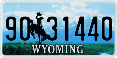 WY license plate 9031440