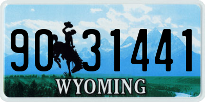 WY license plate 9031441