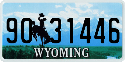 WY license plate 9031446