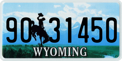 WY license plate 9031450