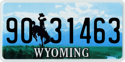 WY license plate 9031463