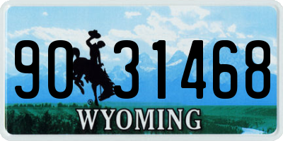 WY license plate 9031468