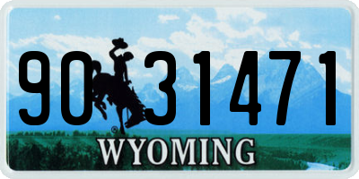 WY license plate 9031471