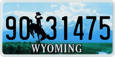 WY license plate 9031475