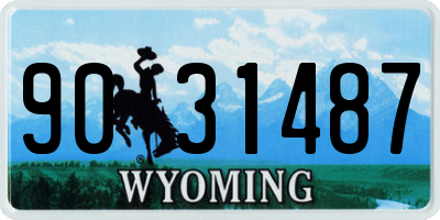 WY license plate 9031487