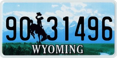 WY license plate 9031496