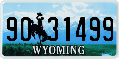 WY license plate 9031499