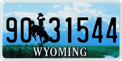 WY license plate 9031544