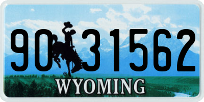 WY license plate 9031562