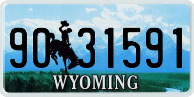 WY license plate 9031591
