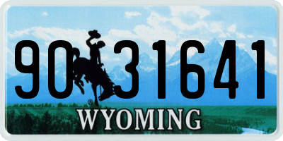 WY license plate 9031641
