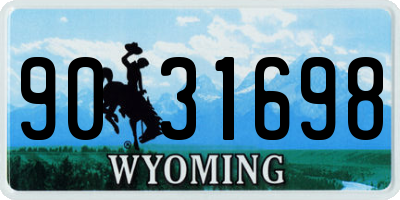 WY license plate 9031698