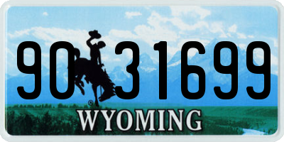 WY license plate 9031699