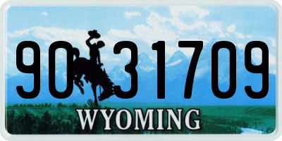WY license plate 9031709