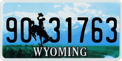 WY license plate 9031763