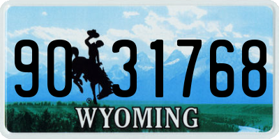 WY license plate 9031768